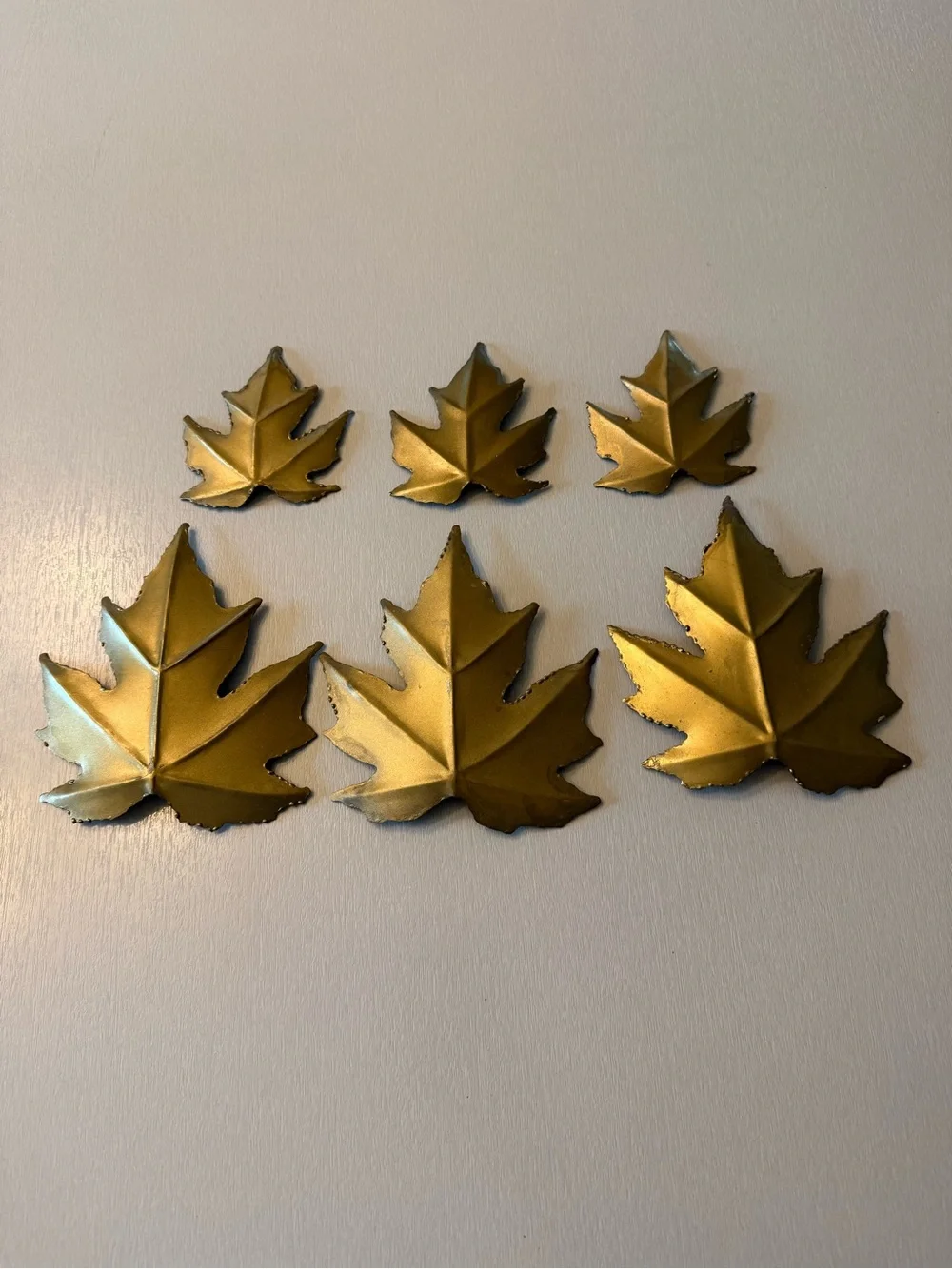 Vintage Pottery Barn gold leaves